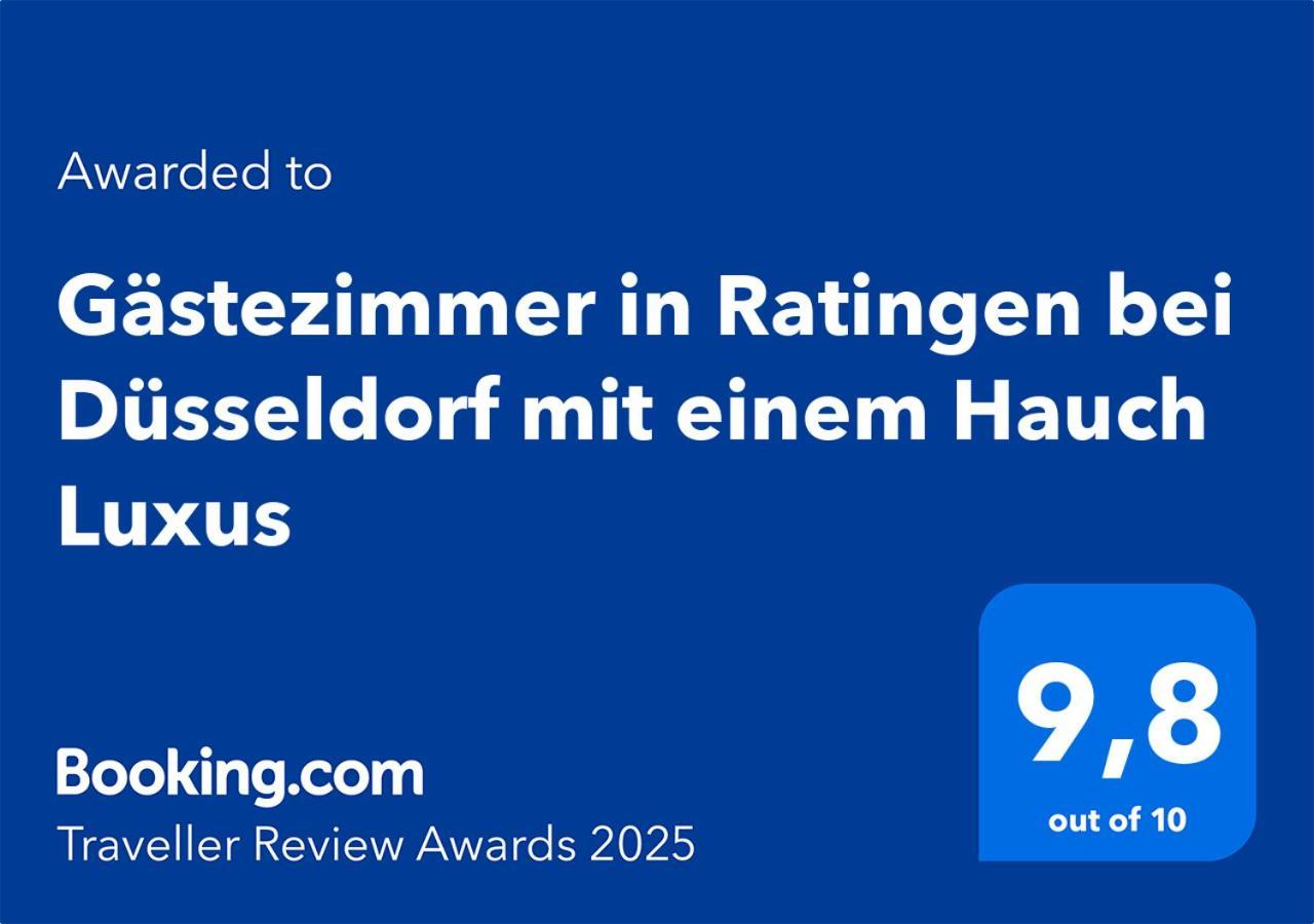 Gaestezimmer In Ratingen Bei Duesseldorf Mit Einem Hauch Luxus Bagian luar foto